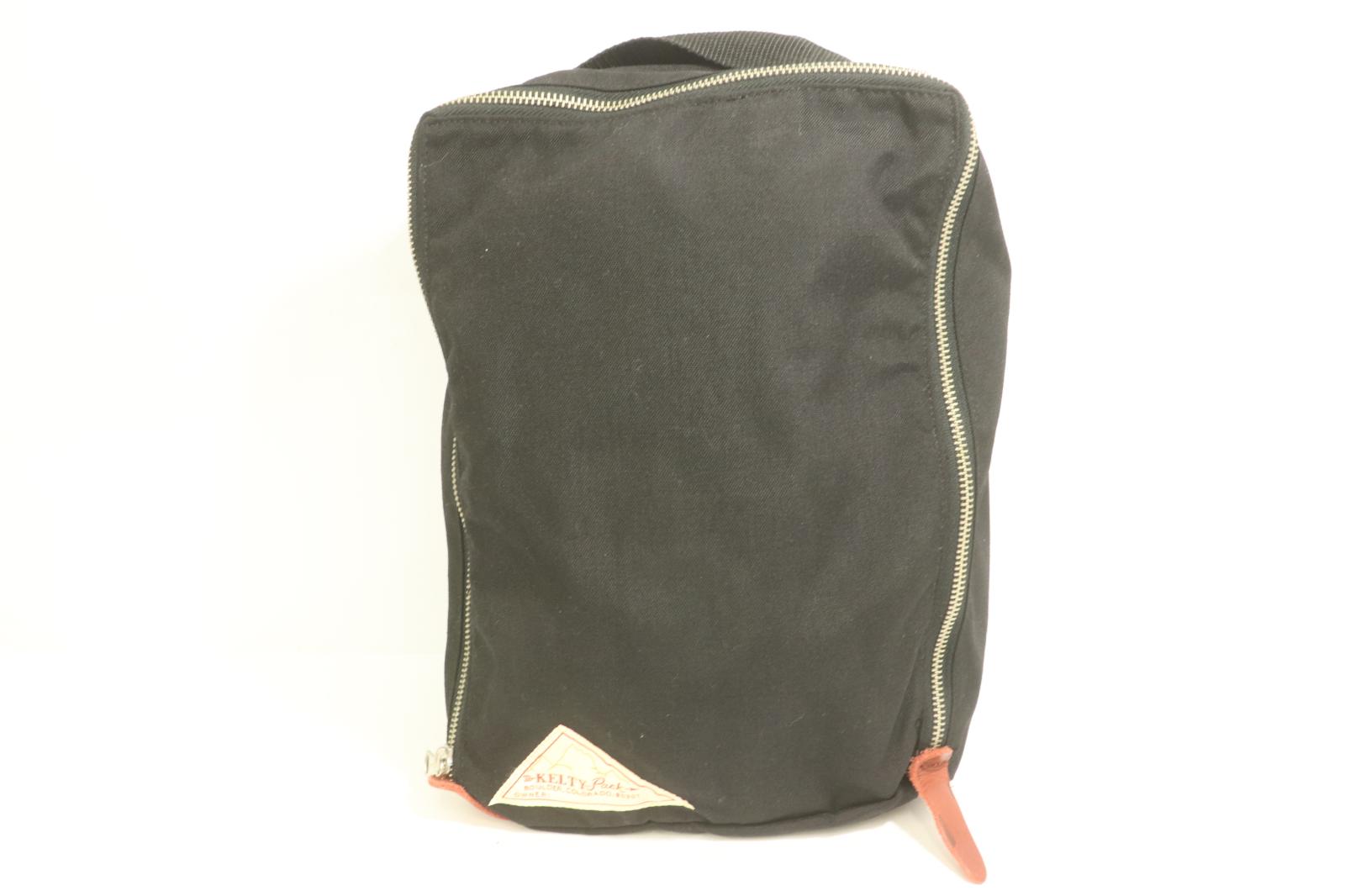 【中古】 KELTY メンズバック -- 別注 3ピースポーチ KELTY x BEAMS PLUS -- 黒 ブラック ロゴ