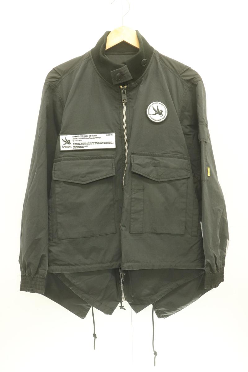 Rakuten - 【中古】 beautiful people メンズミリタリージャケット M Spiewak double-end c n work blouson beautiful people M 黒 ブラック ロゴ