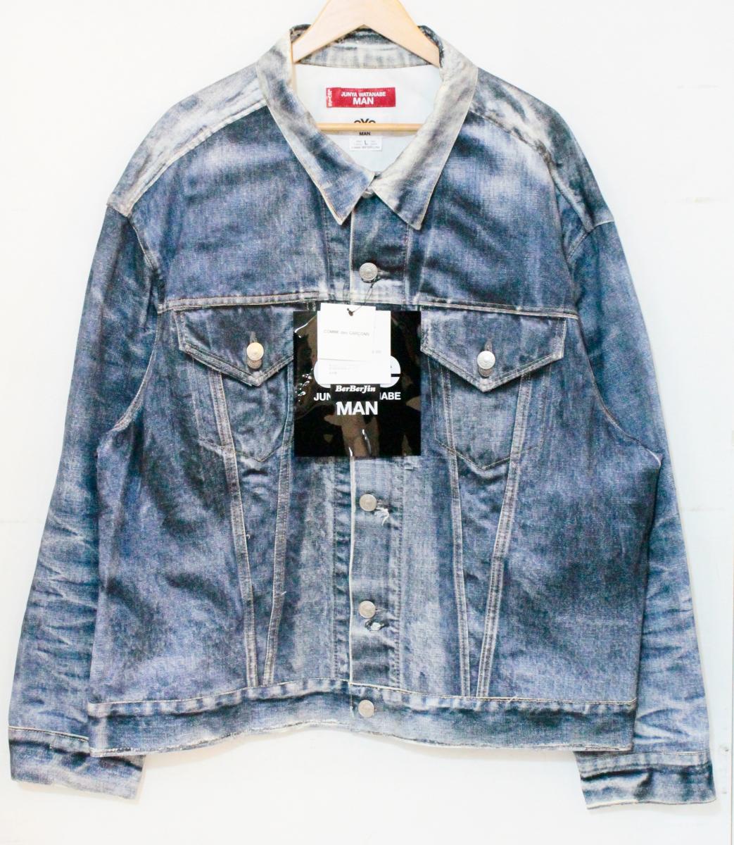 【中古】 eye JUNYA WATANABE　MAN メンズブルゾン L eye JUNYA WATANABE MAN × LEVI'S × BerBerJin/ THIRD TYPE 70505/ブルゾン/L/インディゴブルー 藍/プリント/WO-J911