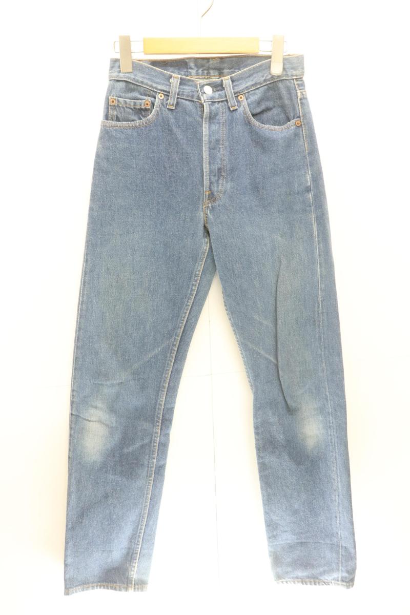 【中古】 LEVIS レディースデニムパンツ W29×L36 501XX ボタン裏520 デニムパンツ LEVIS W29×L36 インディゴブルー 藍 デニム 米国製
