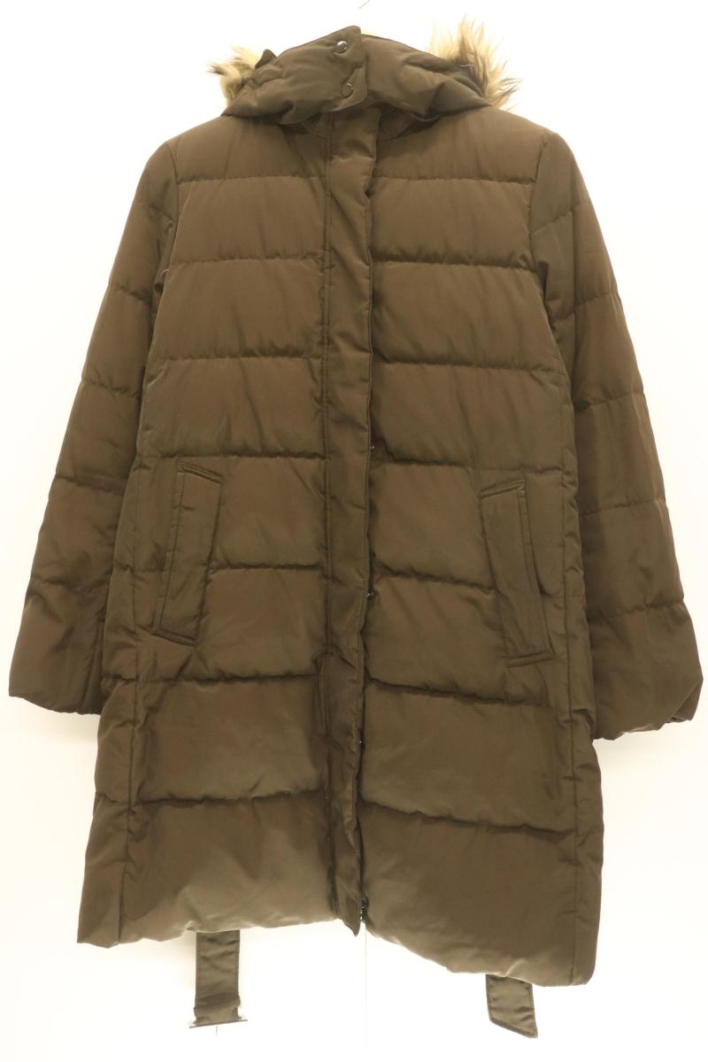 Rakuten - 【中古】 UNIQLO レディースコート M ダウンコート UNIQLO M 茶 ブラウン 無地