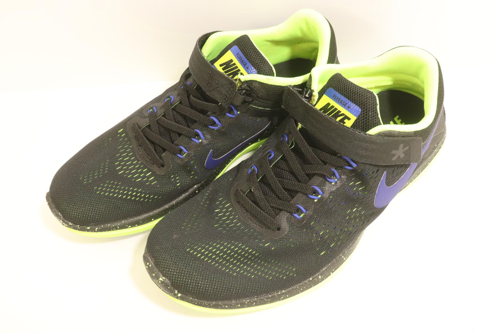 Rakuten - 【中古】 NIKE メンズスニーカー 25.5cm FLEX 2016 RN FLYEASENIKE25.5cm黒 ブラック青 ブルー黄緑 イエローグリーン