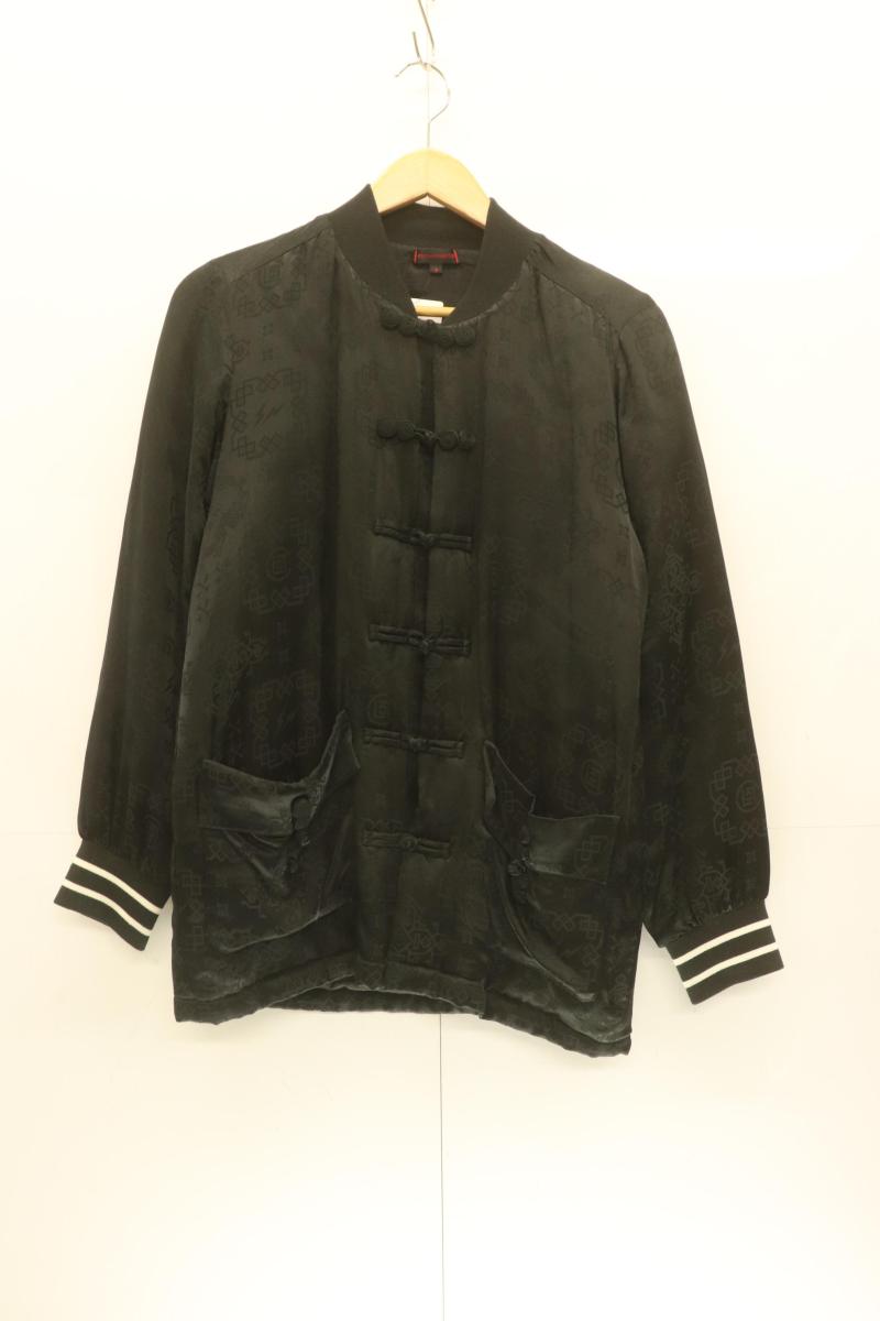 Rakuten - 【中古】 CLOT メンズジャケット S CHINESE SILK JACKET CLOT × FRAGMENT S 黒 ブラック 総柄