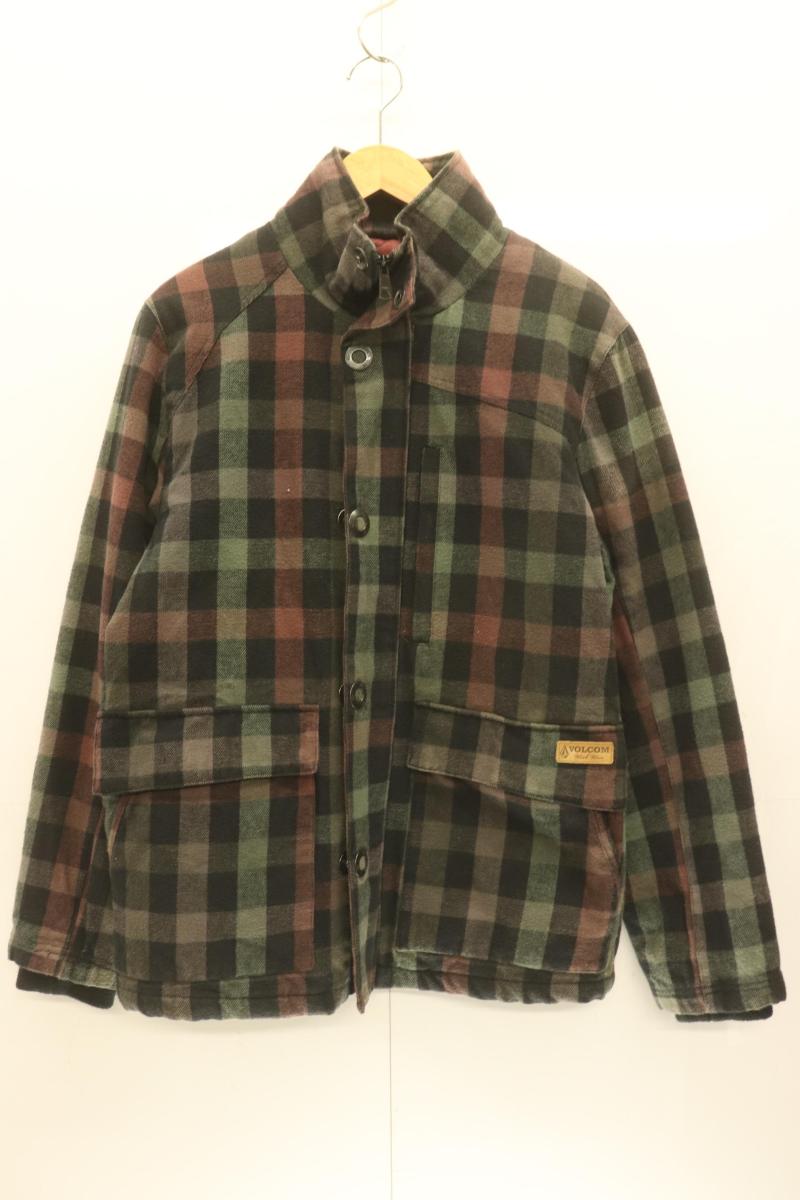 　商品状態説明 詳細説明 ジャケット VOLCOM S 黒 ブラック 緑 グリーン ピンク 桃 チェック 【状態ランク：C 使用感がありダメージが確認できる状態】 【状態備考】 襟、両袖口裏地に毛玉が見られます。前面中央付近、背面左袖口、前...