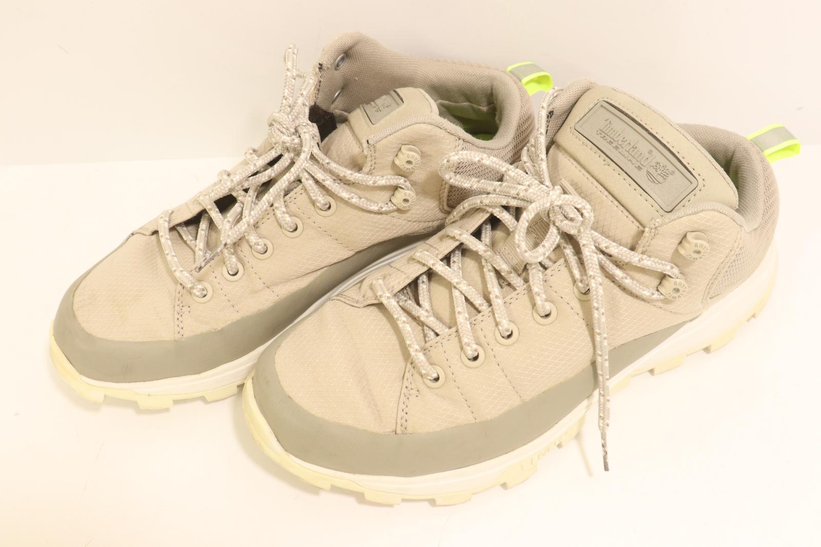 【中古】 Timberland メンズスニーカー 26cm TREELINE LOW FABRIC Timberland 26cm グレー 灰 ロゴ