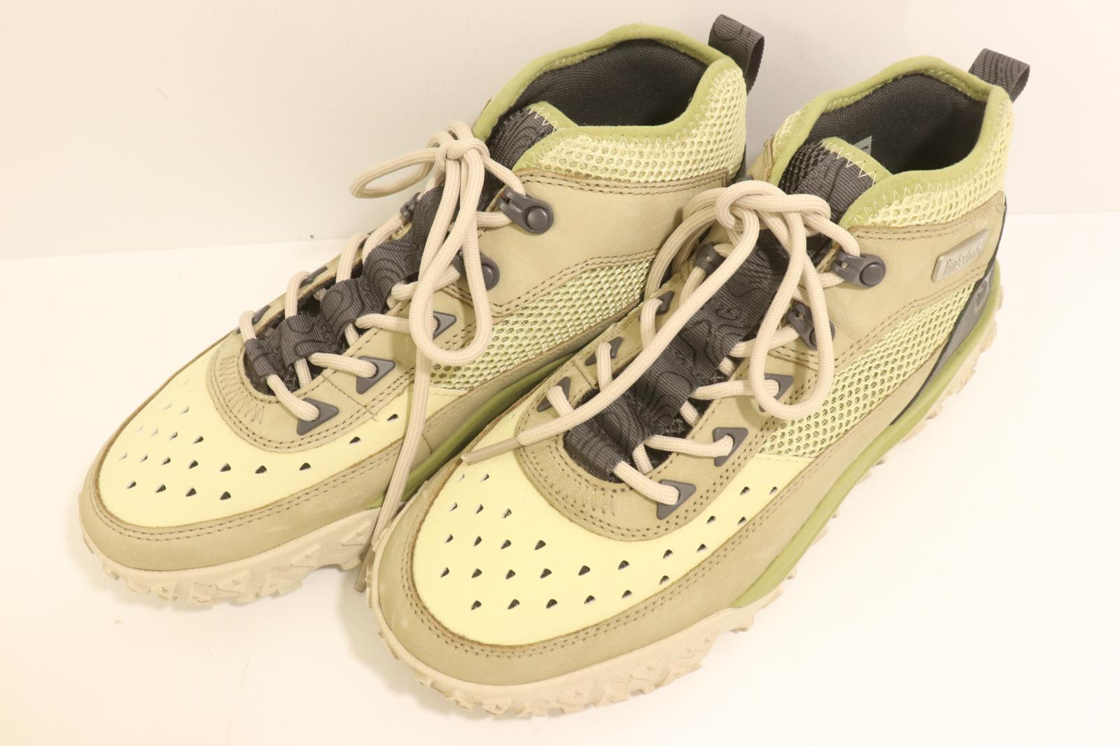 【中古】 Timberland メンズスニーカー 25.5cm GREENSTRIDE MOTION 6 MID Timberland 25.5cm グレー 灰 黄緑 イエローグリーン 緑 グリーン