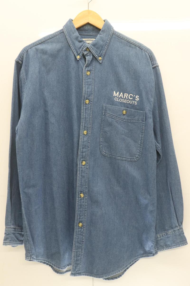 【中古】 LEE メンズ長袖シャツ M denim collection デニムシャツ LEE M インディゴブルー 藍 刺繍 MARCS