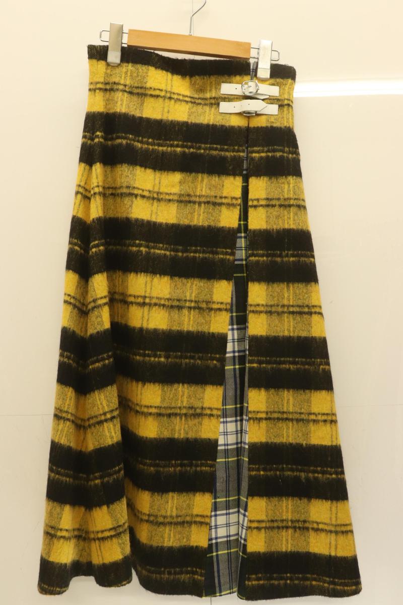 Rakuten - 【中古】 O'NEIL OF DUBLIN レディーススカート 38 ハイウエストキルトスカート O'NEIL OF DUBLIN 38 黒 ブラック 紺 ネイビー 緑 グリーン 黄 イエロー チェック