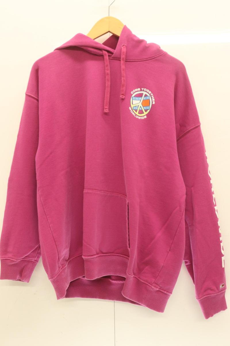Rakuten - 【中古】 TOMMY メンズパーカー M プルオーバーパーカー/TOMMY JEANS/M/ピンク 桃/プリント