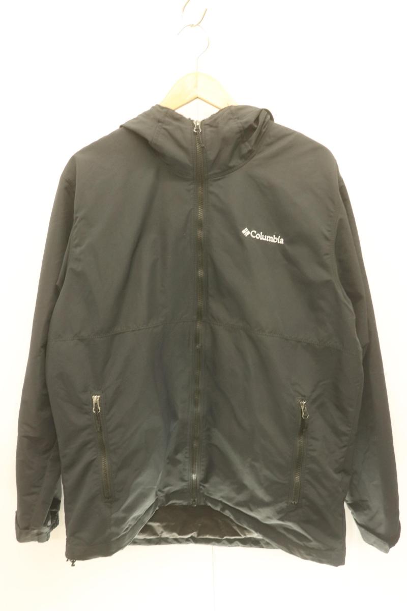 【中古】 Columbia メンズジャケット L レイクパウエルII ジャケット Columbia L 黒 ブラック ロゴ