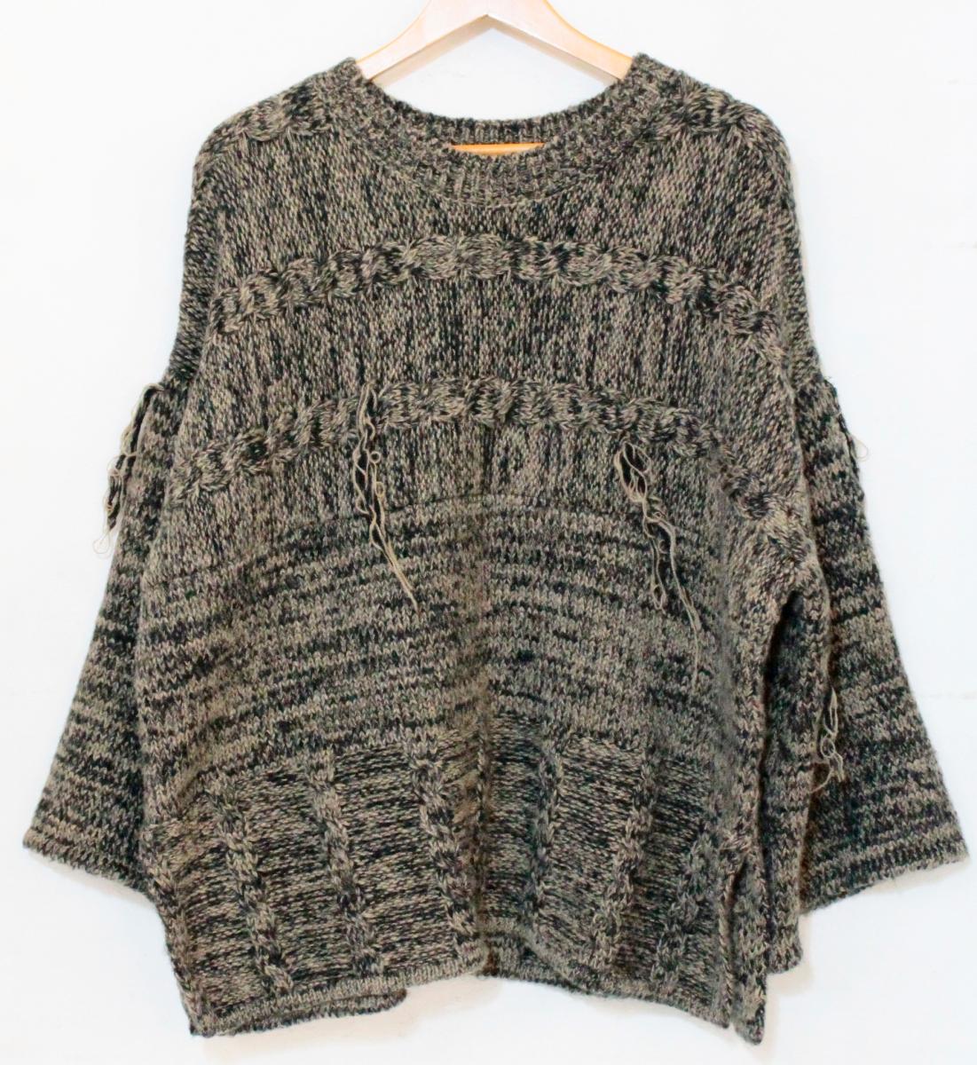 Rakuten - 【中古】 レディースニット セーター F Amiur/cable pattern fringe volume knit/ニット セーター/F/茶 ブラウン/42352406