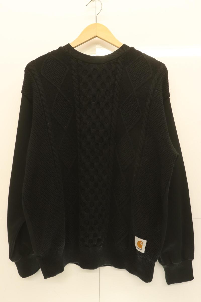 Rakuten - 【中古】 Carhartt WIP メンズニット セーター S Tridon Sweater Carhartt WIP S 黒 ブラック ロゴ