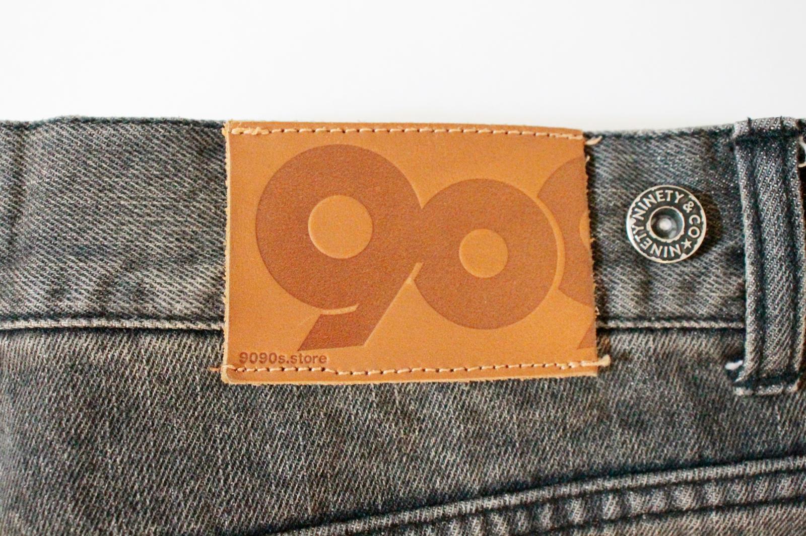 【中古】 メンズデニムパンツ L 9090/King Logo Slub Denim Buggy Pants/デニムパンツ/L/黒 ブラック/NN1857