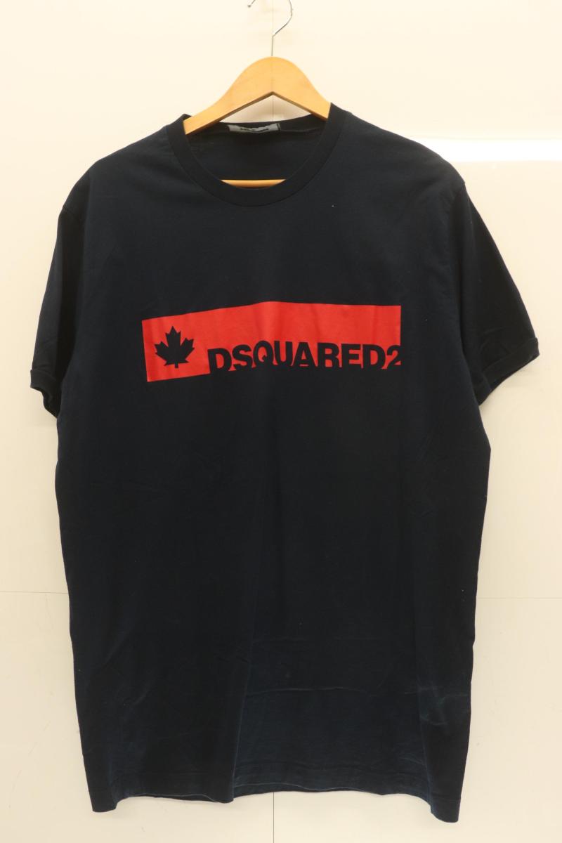 Rakuten - 【中古】 DSQUARED2 メンズTシャツ XL Maple Leaf T-Shirt DSQUARED2 XL 紺 ネイビー プリント