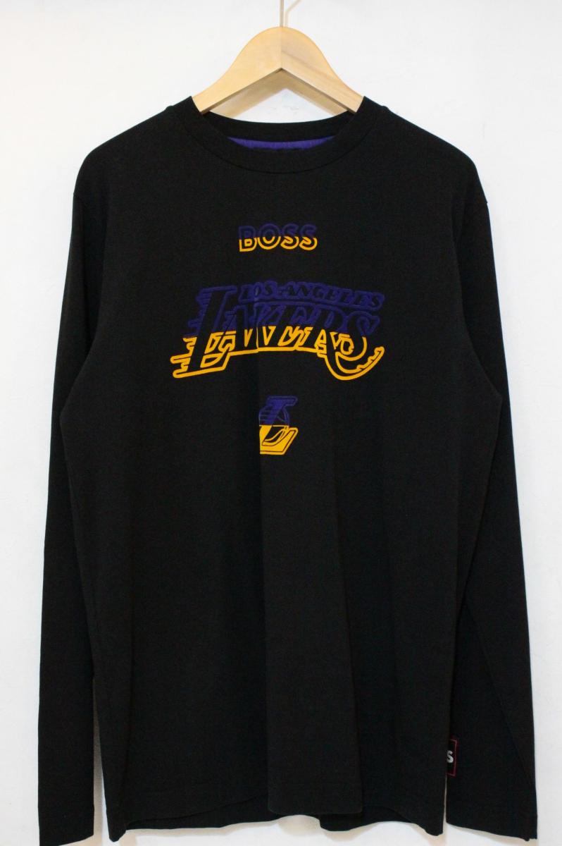 Rakuten - 【中古】 HUGO BOSS メンズロンT M HUGO BOSS/NBA LOSANGELES LAKERS/M/黒 ブラック/50477425