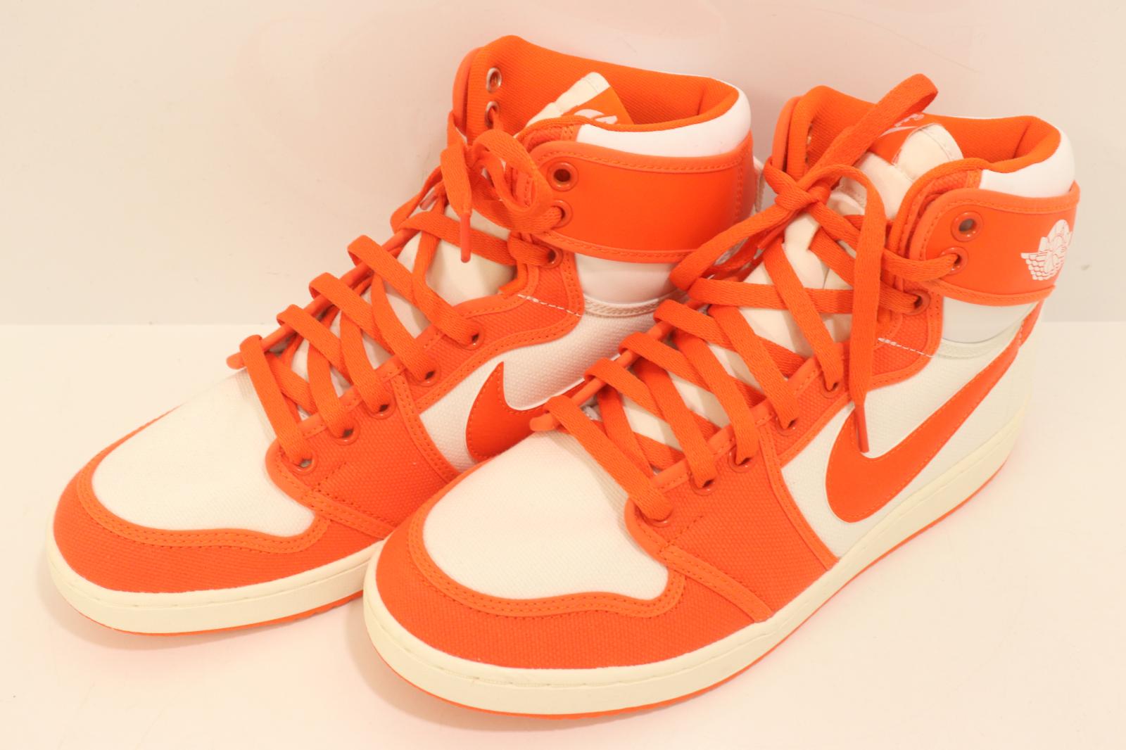 Rakuten - 【中古】 NIKE メンズスニーカー 28cm AIR JORDAN 1 KO NIKE 28cm 白 ホワイト オレンジ 橙 ロゴ