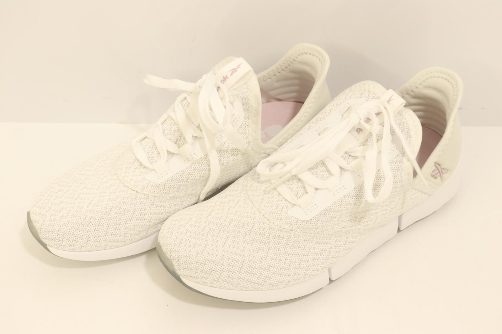 Rakuten - 【中古】 Reebok レディーススニーカー 23cm DailyFit AP Shoes Reebok 23cm 白 ホワイト ピンク 桃 ロゴ