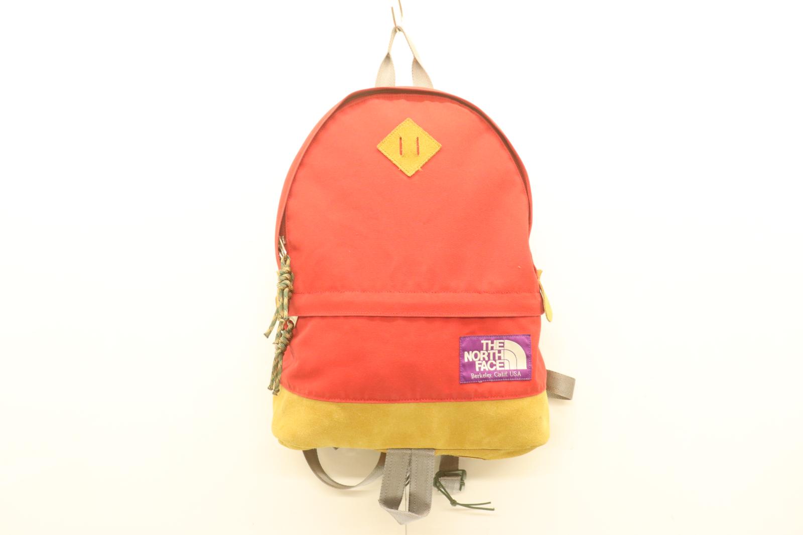 【中古】 THE NORTH FACE PURPLE LABEL メンズリュック バックパック -- Medium Day Pack THE NORTH FACE PURPLE LABEL -- 赤 レッド ロゴ