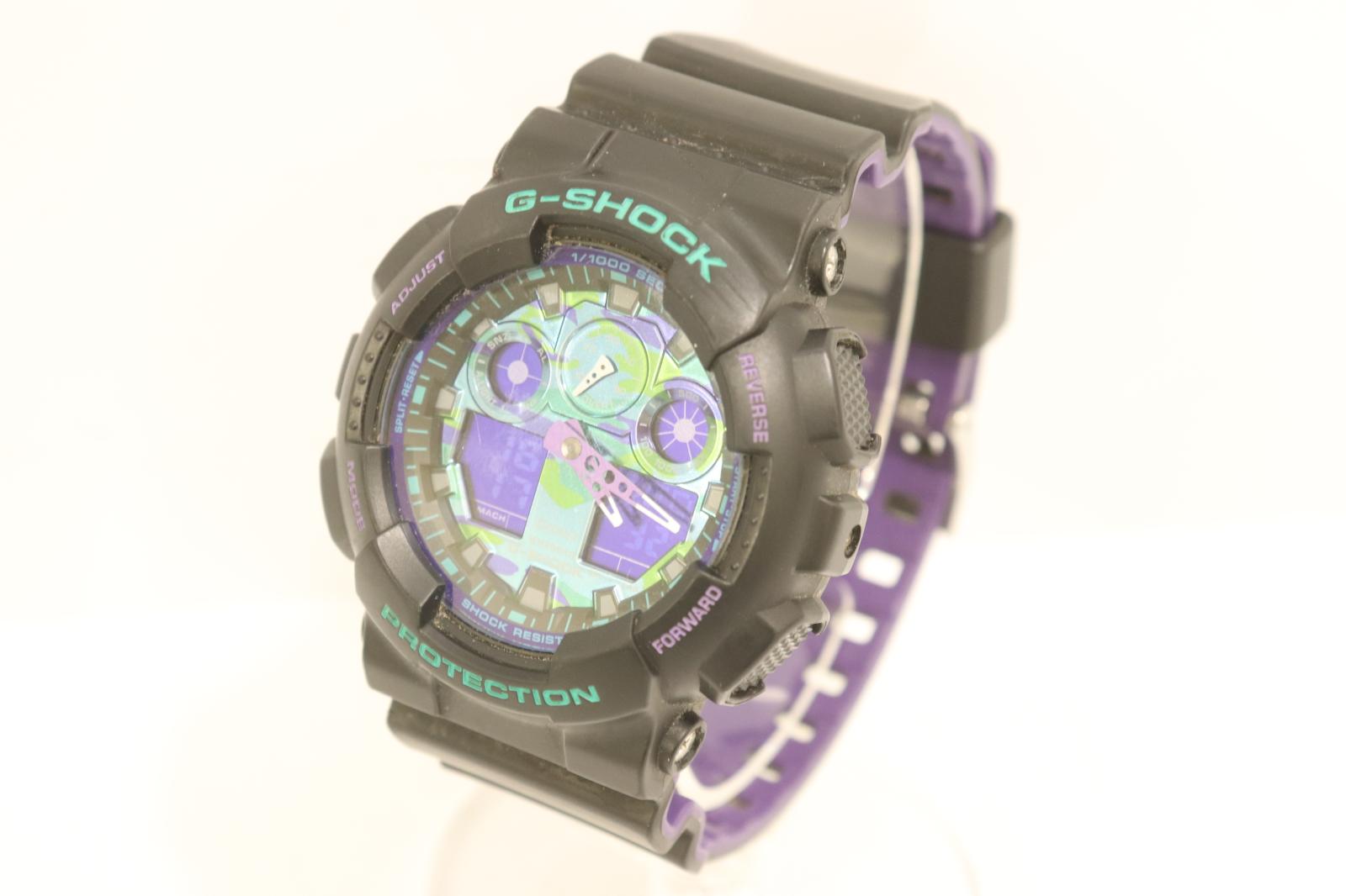 Rakuten - 【中古】 CASIO メンズ腕時計 -- G-SHOCK メンズ腕時計 CASIO -- 黒 ブラック ロゴ GA-100bl