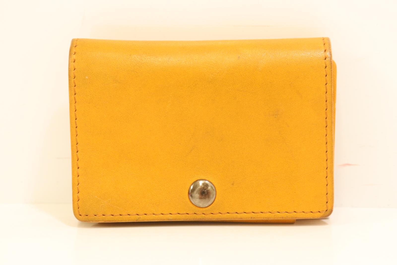 Rakuten - 【中古】 DomTeporna メンズ財布 -- 三つ折り財布 DomTeporna -- キャメル おうどいろ ロゴ