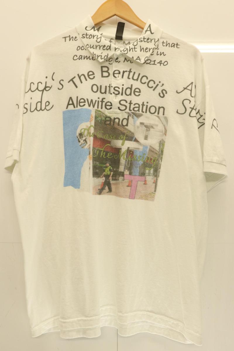 【中古】 The Blank Traveller メンズポロシャツ XL ポロシャツ The Blank Traveller XL 白 ホワイト 総柄