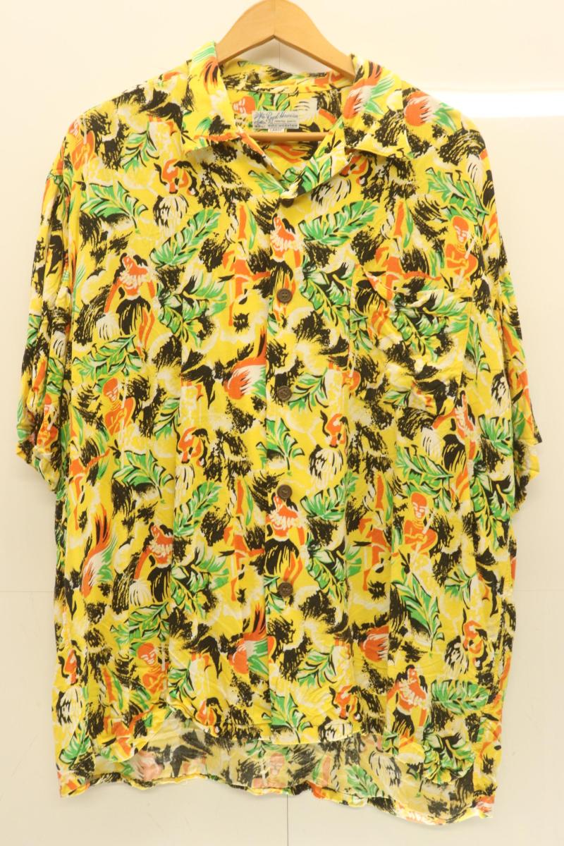 Rakuten - 【中古】 Royal Hawaiian メンズアロハシャツ L アロハシャツ Royal Hawaiian L 黄 イエロー 花柄