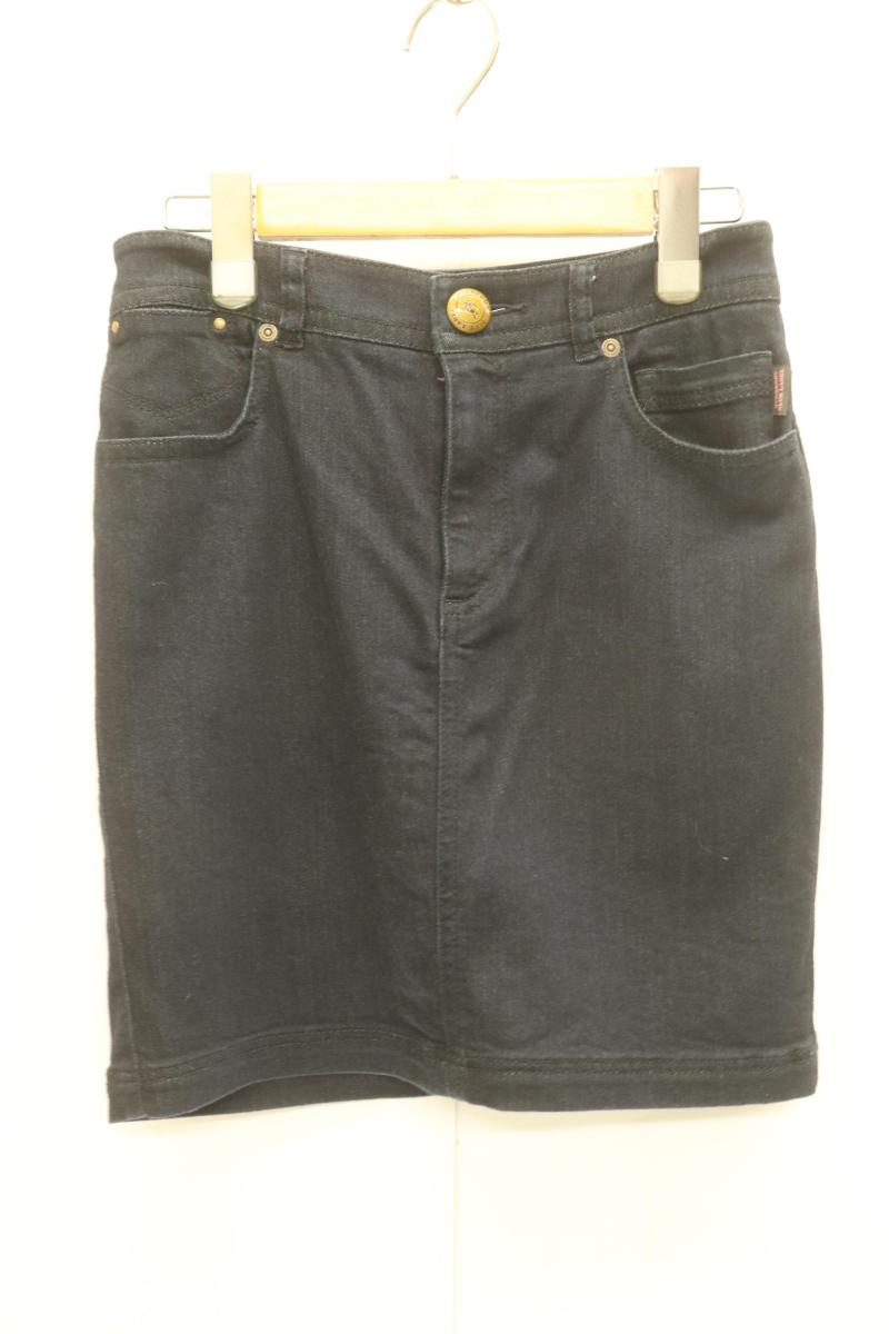 【中古】 BURBERRY BLUE LABEL レディースミニスカート 36 デニム ミニスカート BURBERRY BLUE LABEL 36 インディゴブルー 藍 無地
