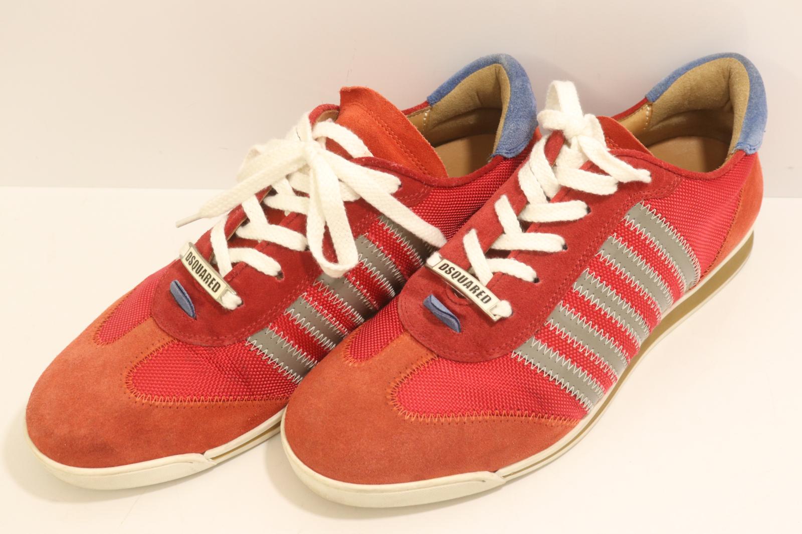 Rakuten - 【中古】 DSQUARED2 メンズスニーカー 43 スウェード スニーカー DSQUARED2 43 赤 レッド 無地
