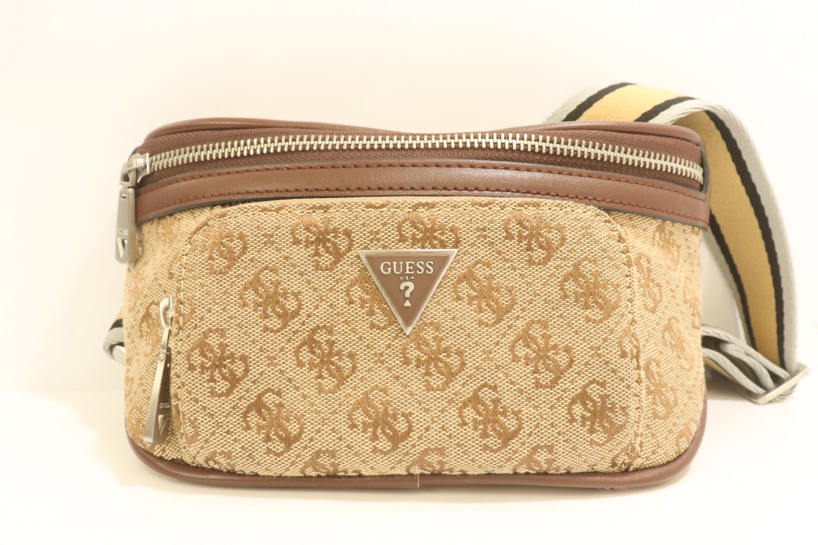 【中古】 GUESS レディースウエストポーチ -- ウエストポーチ GUESS -- ベージュ 肌色 総柄