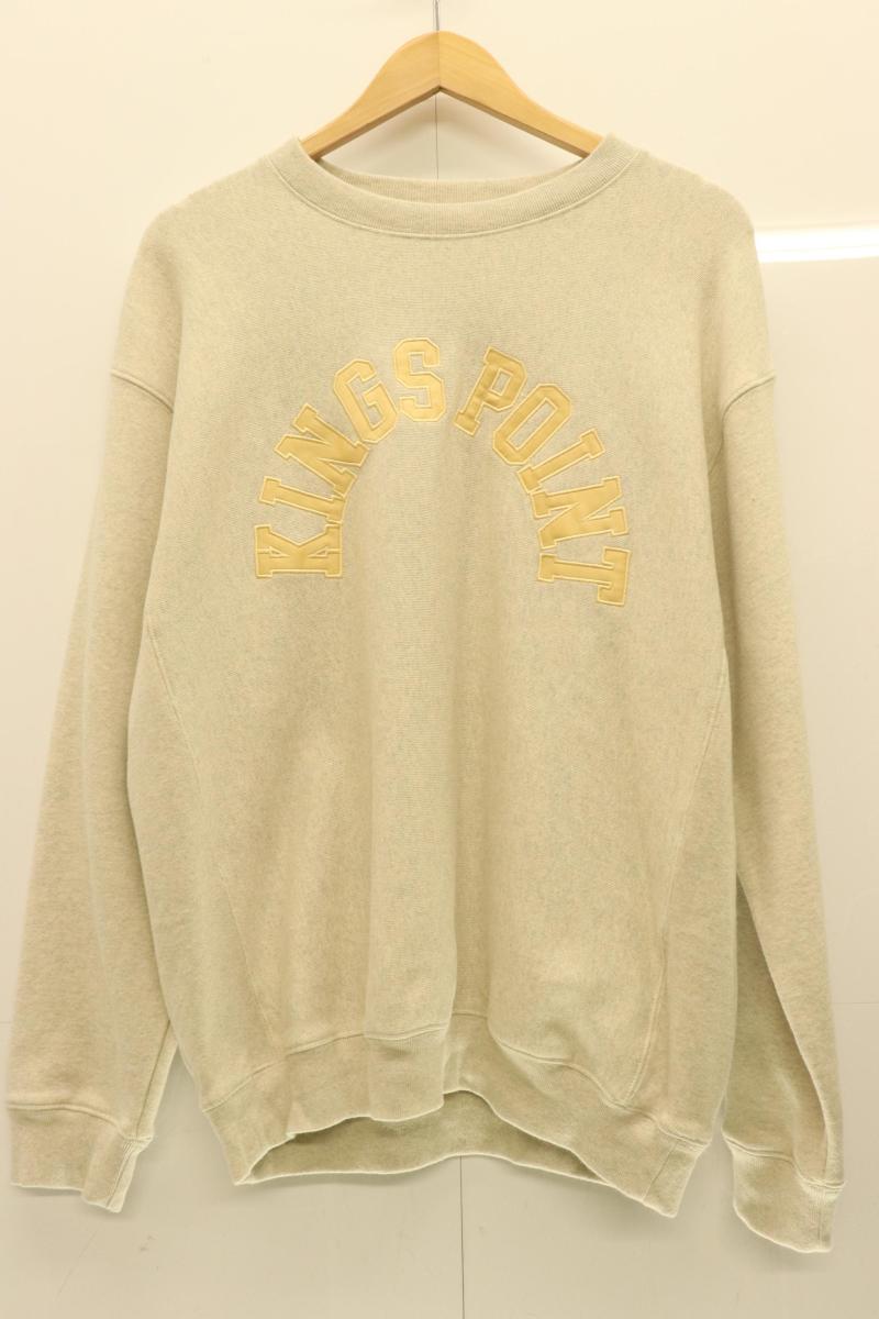 Rakuten - 【中古】 KINGSPOINT メンズスウェット L クルーネックスウェット KINGSPOINT L ベージュ 肌色 ロゴ