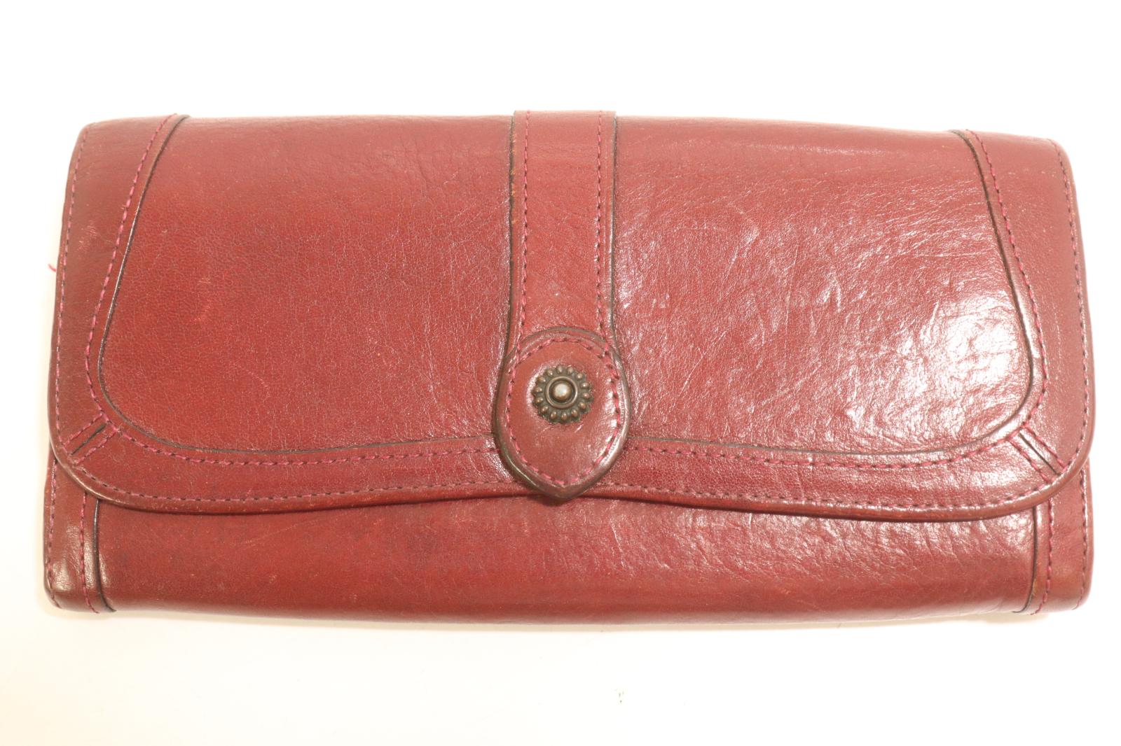 B, F, H, J, P, W - 【中古】 DAKOTA レディース長財布 -- 長財布 DAKOTA -- ボルドー 赤紫 レザー