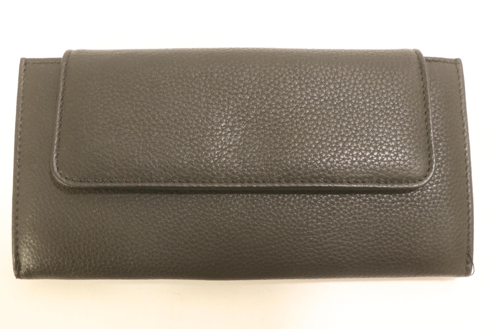 Rakuten - 【中古】 cattleya sacs レディース長財布 -- 長財布cattleya sacs--黒 ブラック無地