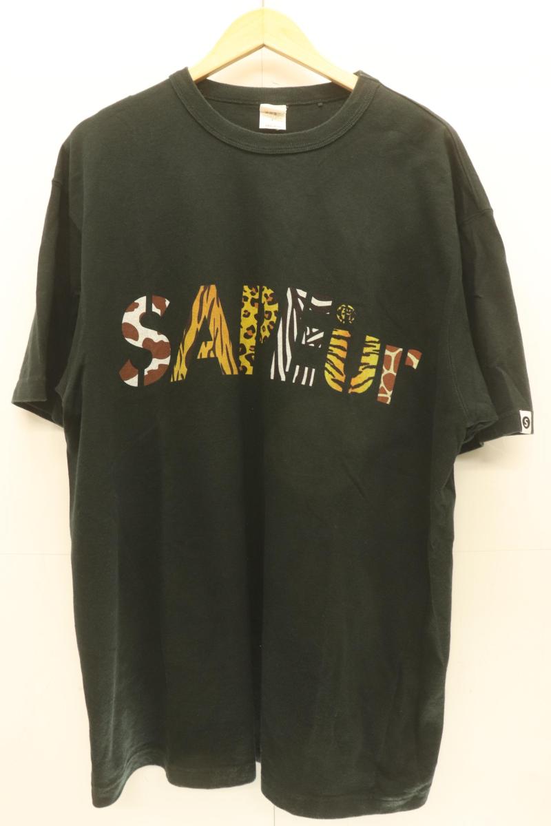 SAPEuR ブラック Tシャツ A0026-049】□NORTHWAVE×SAPEUR POCKET□S/S TEE□パープ