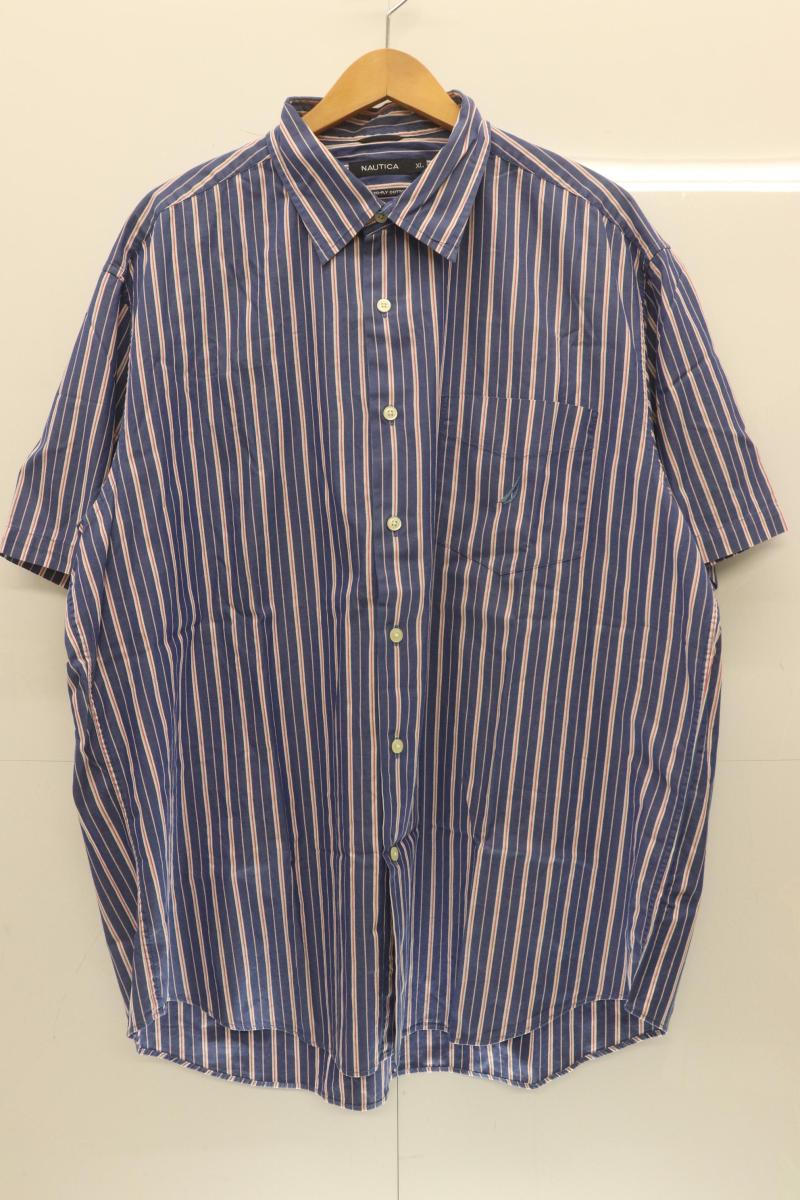 Rakuten - 【中古】 NAUTICA メンズ半袖シャツ XL 半袖シャツ NAUTICA XL 青 ブルー ストライプ