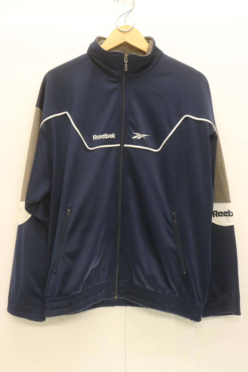 Rakuten - 【中古】 Reebok メンズジャケット XS トラックジャケット Reebok XS 紺 ネイビー ロゴ