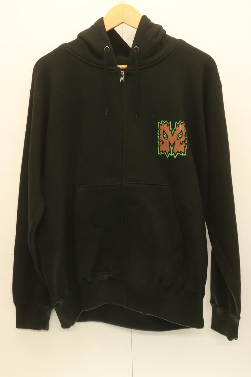 【中古】 MAGICAL MOSH MISFITS メンズジップパーカー L ジップパーカー MAGICAL MOSH MISFITS MxMxM L 黒 ブラック プリント