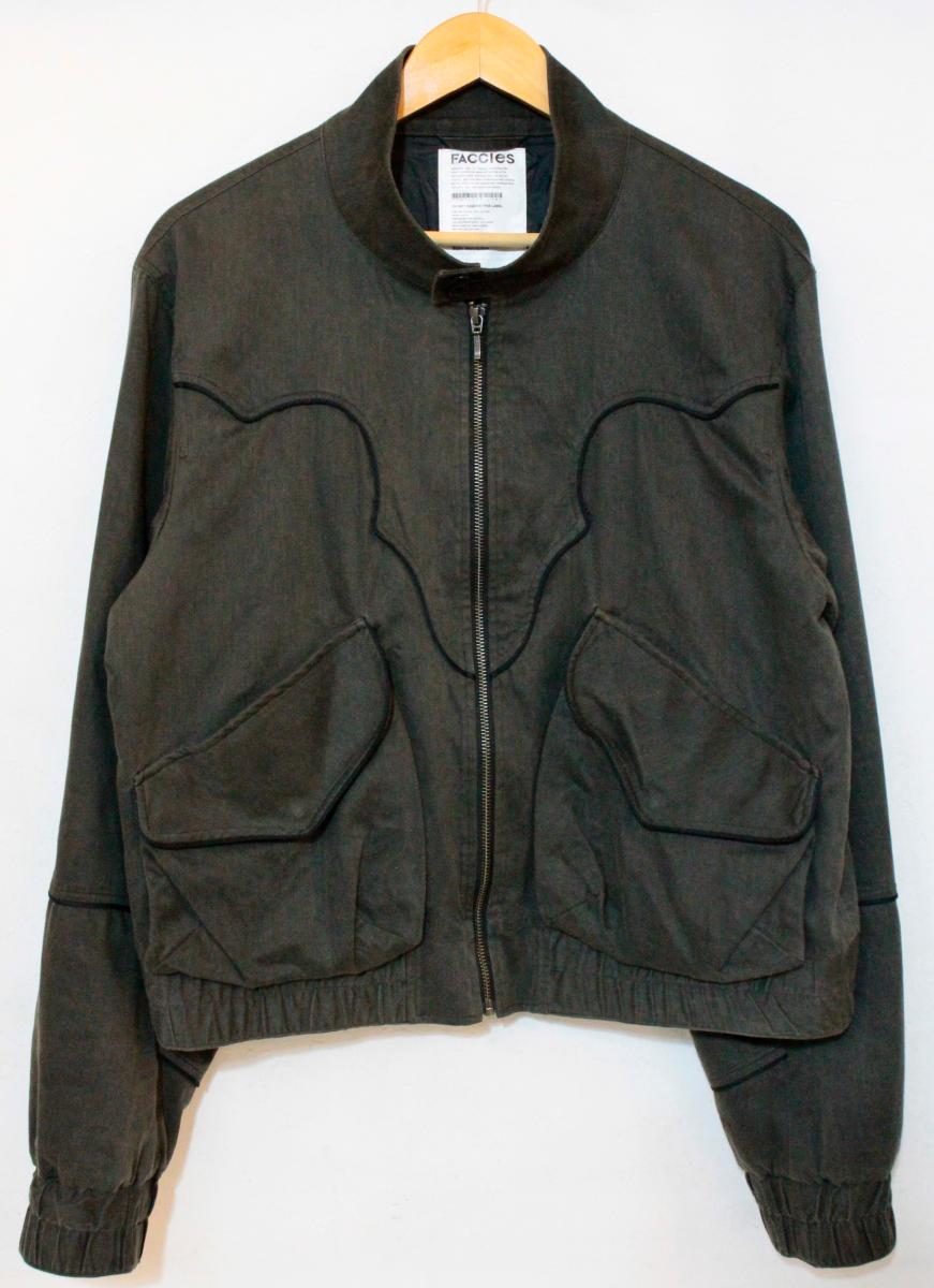 Rakuten - 【中古】 -- メンズブルゾン 1 FACCIES/PIPING WESTERN SWING TOP/ブルゾン/1/黒 ブラック/F25W03003