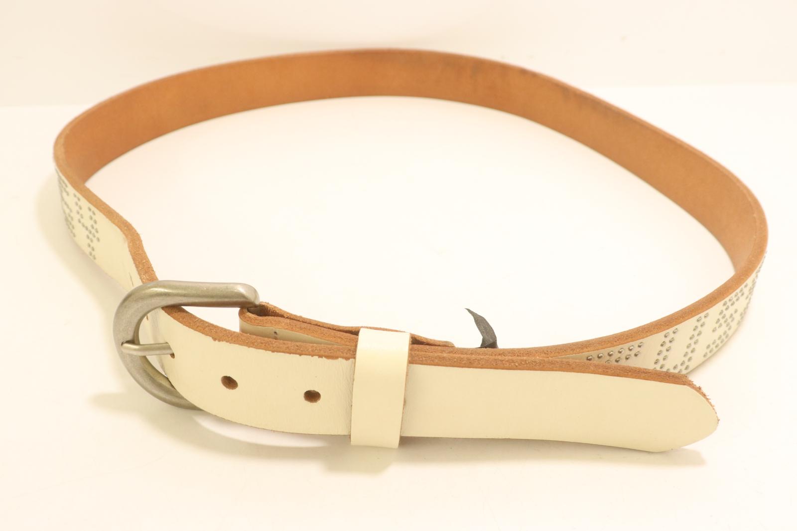 【中古】 STUSSY メンズベルト L Stud Letter Belt ベルト STUSSY L 白 ホワイト スタッズ