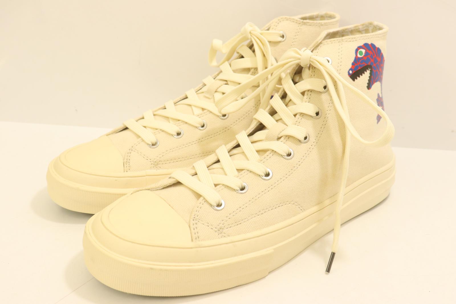 Rakuten - 【中古】 PS Paul Smith メンズスニーカー US8 DINO ハイカットスニーカー PS Paul Smith US8 アイボリー プリント