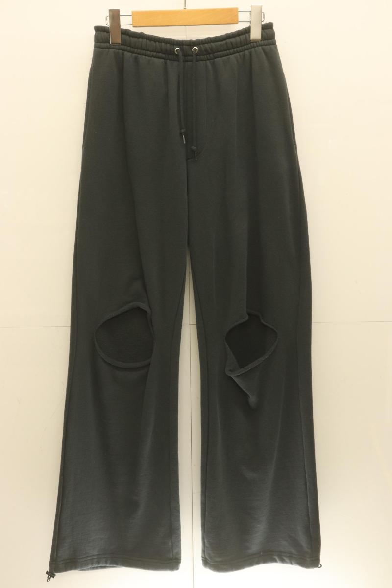 Rakuten - 【中古】 X-girl レディーススウェットパンツ M KNEE SLIT SWEAT PANTS X-girl M グレー 灰 ダメージ加工