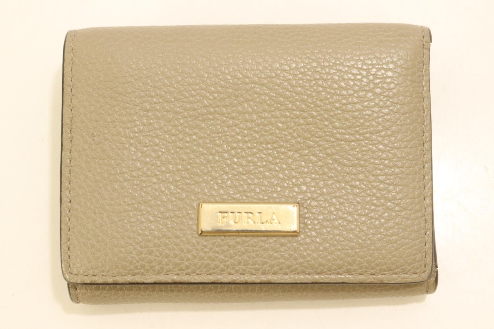 Rakuten - 【中古】 FURLA レディース財布 -- 三つ折り 財布 FURLA -- グレー 灰 ロゴ