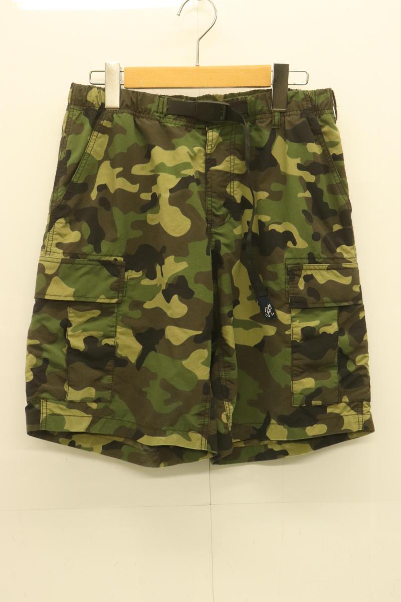 【中古】 GRAMICCI メンズショートパンツ M ショートパンツ GRAMICCI x SHIPS M 茶 ブラウン 緑 グリーン カーキ 迷彩 カモフラージュ