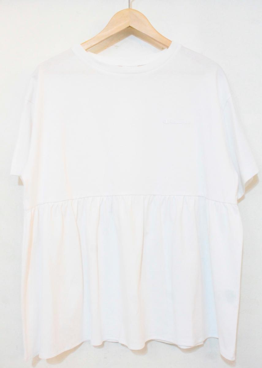 Rakuten - 【中古】 CHAMPION レディーストップス F CHAMPION × FREAK'S STORE/ギャザー切り替え チュニック /F/白 ホワイト/トップス/CWSD351