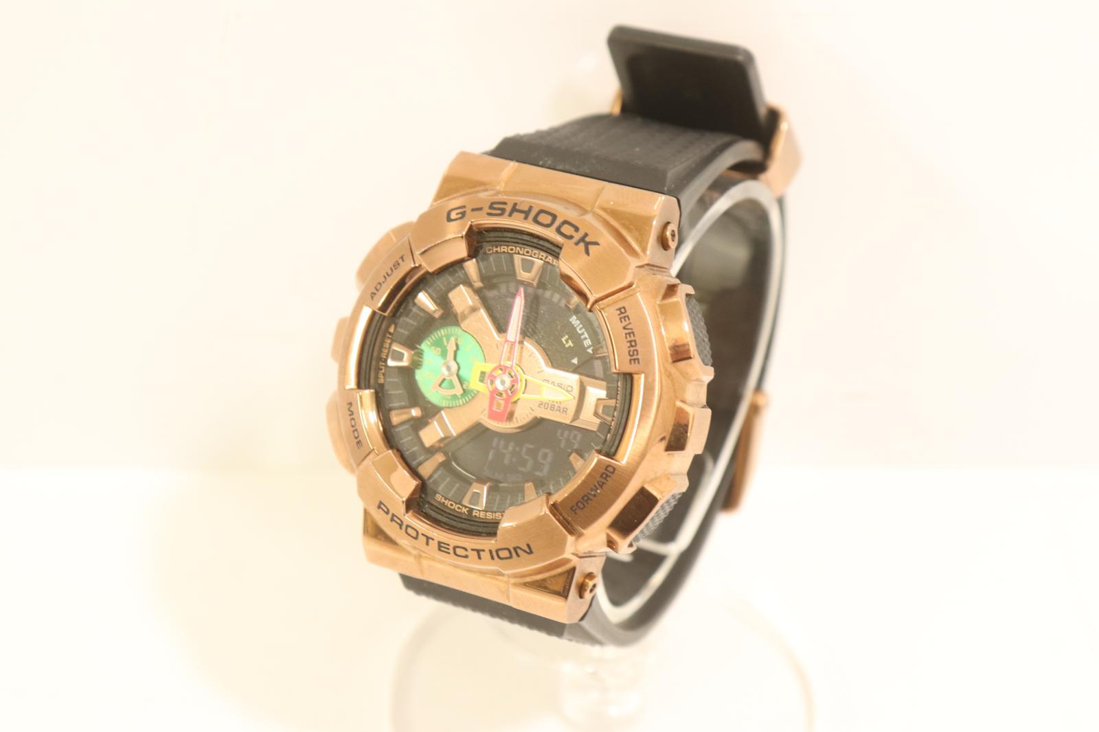 Rakuten - 【中古】 CASIO メンズ腕時計 -- G-SHOCK クォーツ メンズ腕時計 CASIO -- 黒 ブラック 金 ゴールド ロゴ gm-110rh 八村塁シグネチャーモデル