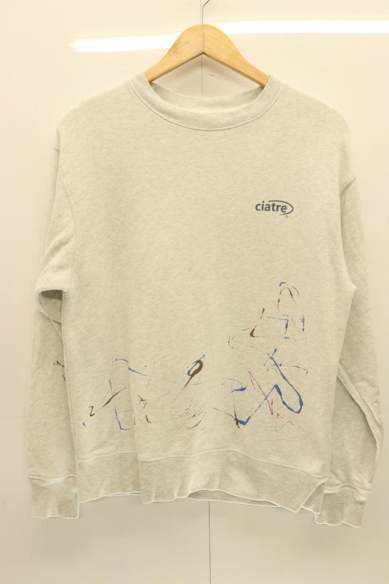 Rakuten - 【中古】 ciatre メンズスウェット M スウェット ciatre M ライトグレー プリント ペイント