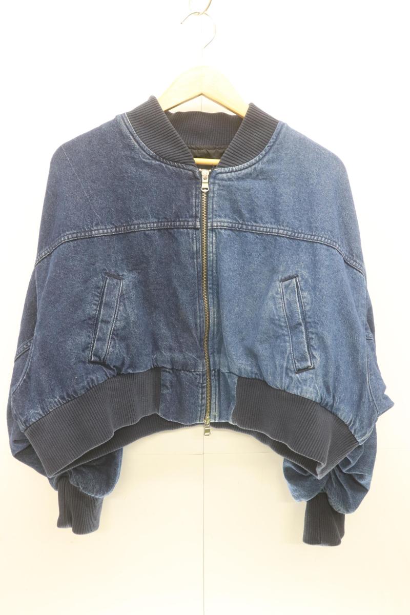 Rakuten - 【中古】 ZARA レディースジャケット S ショートデニムブルゾン ZARA S インディゴブルー 藍 無地