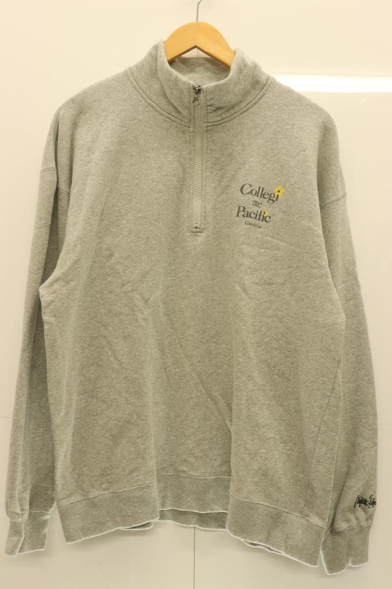 Rakuten - 【中古】 Collegiate Pacific レディーススウェット F ハーフジップスウェット Collegiate Pacific F グレー 灰 プリント