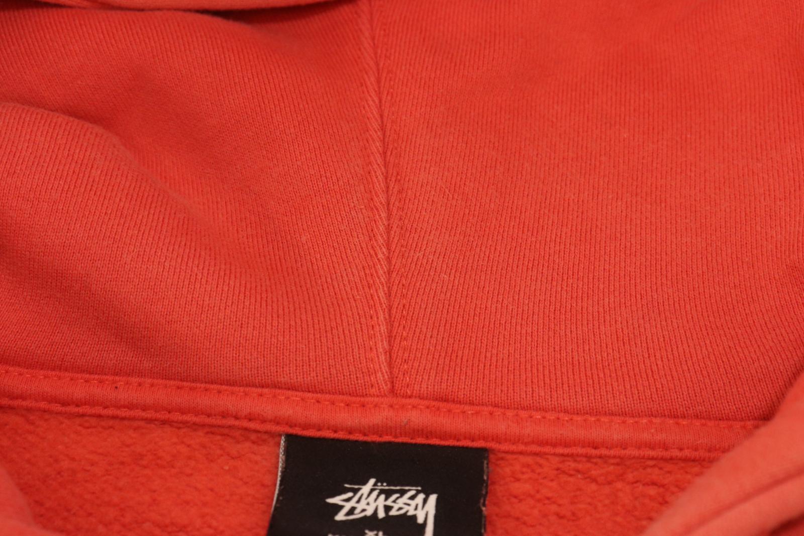 【中古】 STUSSY メンズパーカー XL STOCK LOGO APP HOODIE STUSSY XL 赤 レッド ロゴ