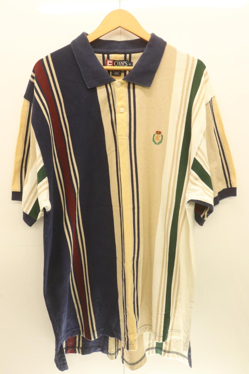 Rakuten - 【中古】 CHAPS メンズポロシャツ XL ポロシャツ CHAPS XL ベージュ 肌色 総柄