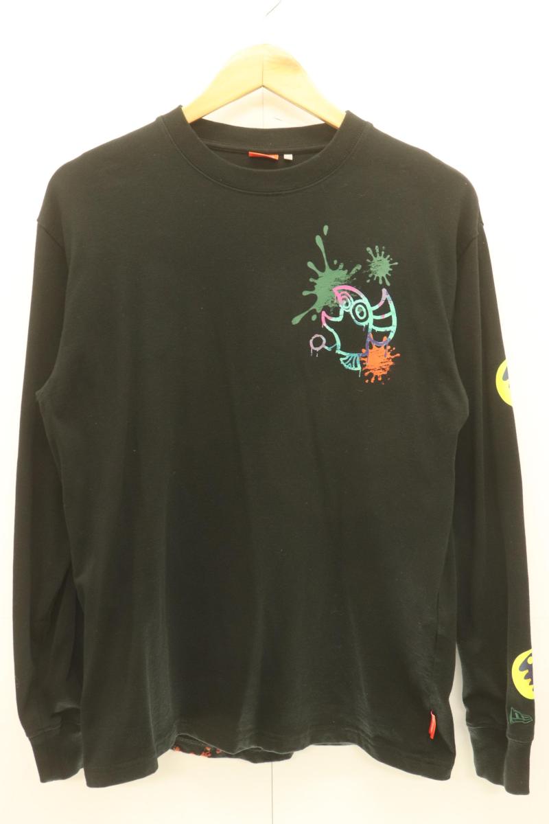Rakuten - 【中古】 NEW ERA メンズカットソー L カットソー NEW ERA L 黒 ブラック プリント